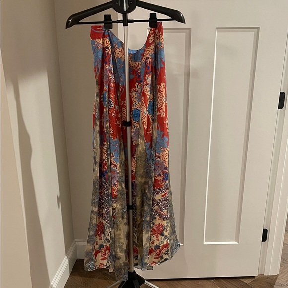Anthropologie Red and Blue Floral Maxi Skirt - Picture 5 of 5